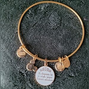 Alex and Ani gold Disney bracelet with Mickey charm